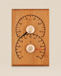 Termómetro e higrómetro para sauna 4Living – madera natural