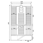 Nordic Barrel 340 udendørs sauna