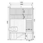 Venkovní sauna Nordic Quadro 240