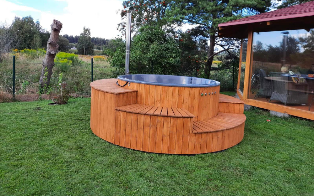 Nordic LUX 2.25m Wood-Fired Hot Tub – Hydro & Air Massage